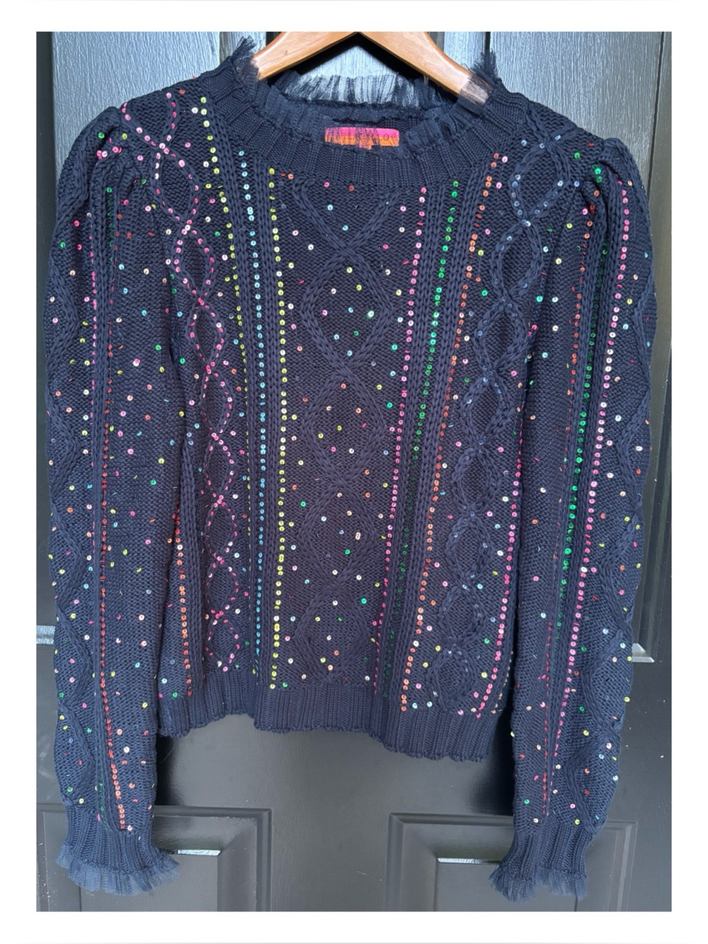 NWT Vilagallo Miranda Sweater In Navy Size Small
